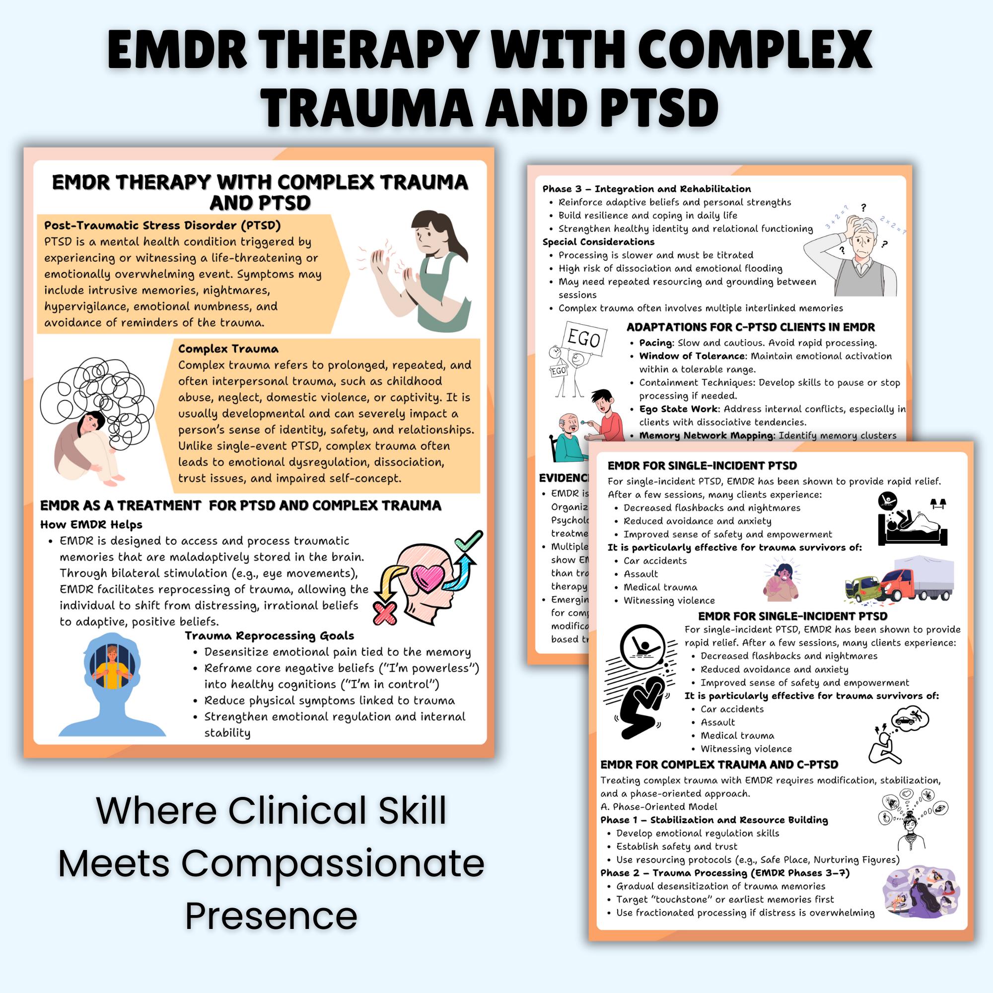 EMDR Scripts for Therapists | EMDR Workbook | EMDR Treatment Plan Phase ...