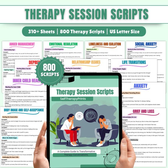 800+ Therapy Session Scripts For Therapists | Therapist Resource | Therapy Scripts | Mental Health Worksheets | Psychotherapy Cheat Sheet