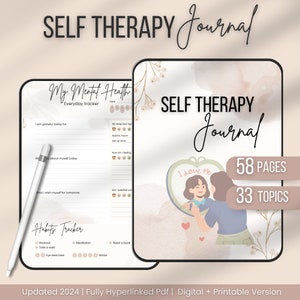 Self Therapy Journal | Self Care Therapy | Self Esteem Therapy | Digital Self-Therapy Workbook | Self Care Journal | Therapy Worksheet