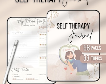 Self Therapy Journal | Self Care Therapy | Self Esteem Therapy | Digital Self-Therapy Workbook | Self Care Journal | Therapy Worksheet