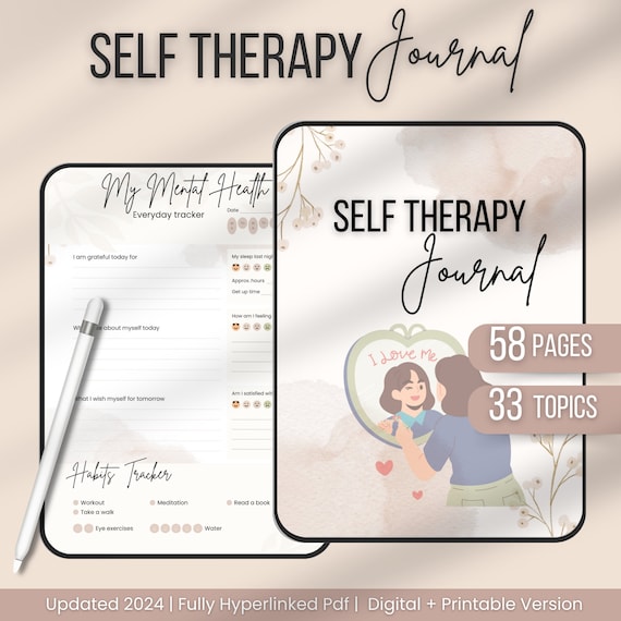 Self Therapy Journal | Self Care Therapy | Self Esteem Therapy | Digital Self-Therapy Workbook | Self Care Journal | Therapy Worksheet