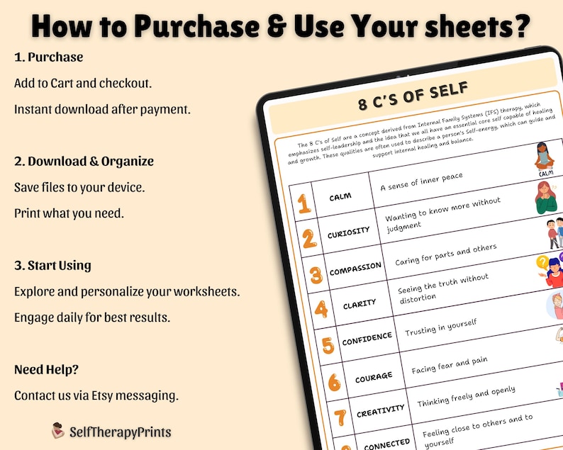 IFS Therapy Worksheets Bundle | Internal Family Systems Worksheets ...