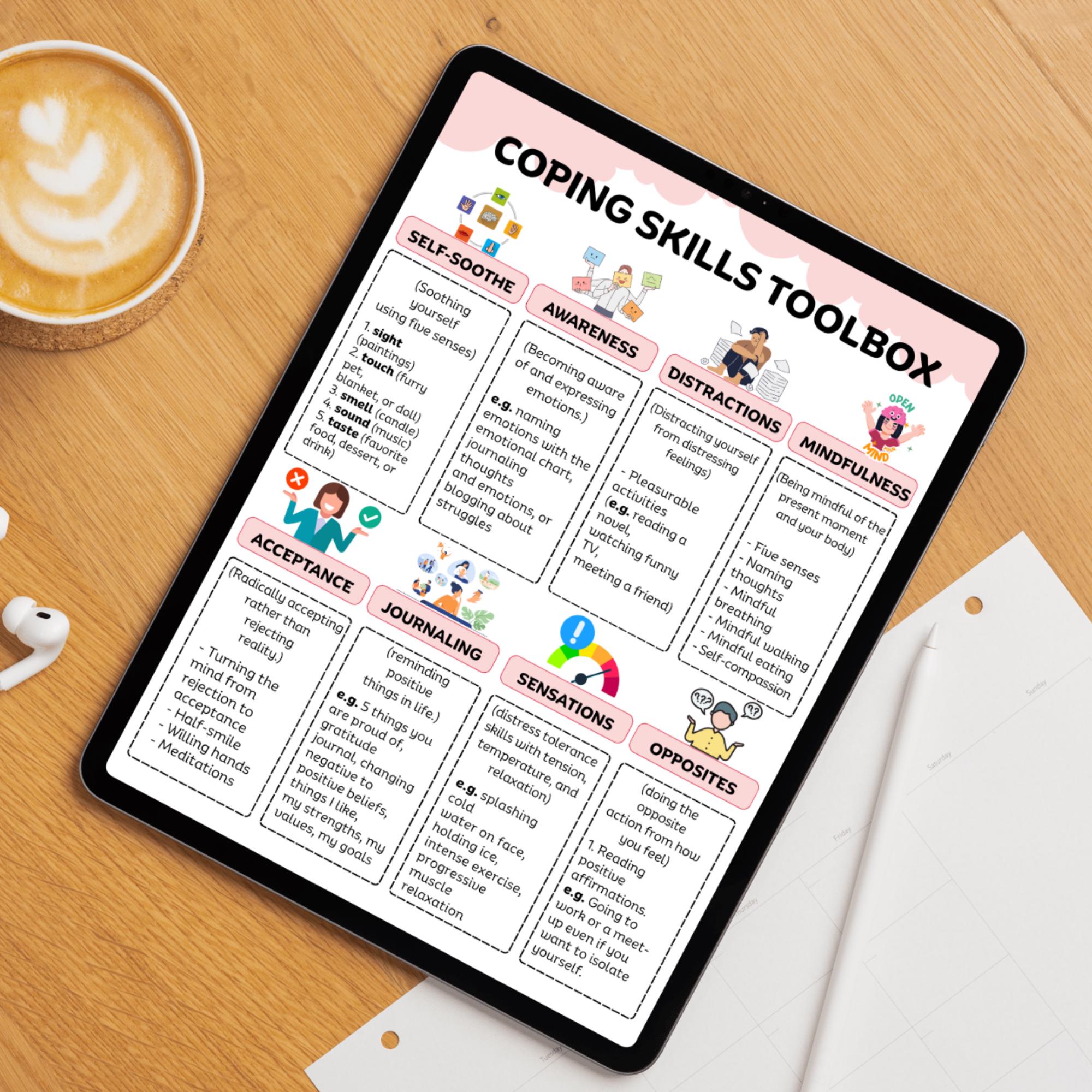 Coping Skills Worksheets Guide | Types of Coping Skills Toolkit ...