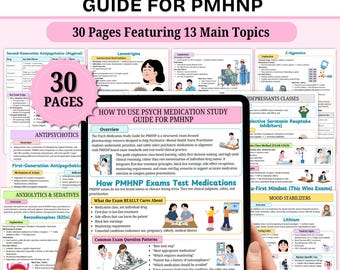 Studiegids psychische medicatie voor PMHNP | Psychische medicijnen | PMHNP-aantekeningen | GGZ GGZ | Psychofarmacologie
