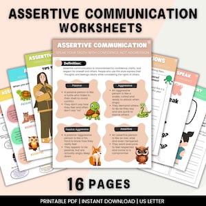 Assertive Communication Worksheets, Communication Skills, Social Skills, Self Improvement, Social Emotional Learning