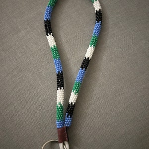 beaded wristlet keychain