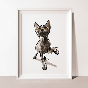 Hand Made Pet Caricature, Custom Pet Illustration