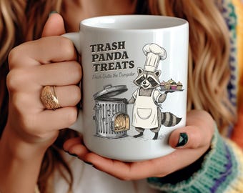 Trash Panda Bakery PNG | Funny Raccoon Retro Baking (Digital Download)