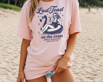 Bachelorette Beach Shirt Tropical Bride Tribe Tshirt Last Hurrah Toast Coast Destination Wedding Party Top Summer Celebration Vacation