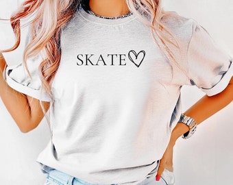 Skate Unisex Jersey Short Sleeve Tee, Skateboard Tee Gift, Roller Derby T-shirt, Roller Skate Shirt, Ice Skating Shirt Gift, Hockey Tee,