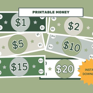 Money Reward Bucks for kids | Printable Play Money for kids | Pretend Money
