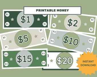 Money Reward Bucks for kids | Printable Play Money for kids | Pretend Money