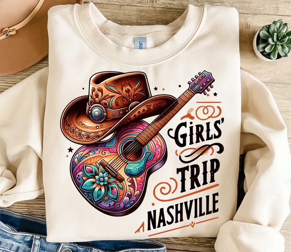 Girls Trip Nashville Png, Country Music Png, Sublimation Design, Western Png, Vintage Guitar Png, T-Shirt Design, Instant Download Png, DTF