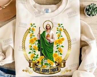 San Judas Tadeo Design PNG, San Judas Tadeo Art, Mexican Faith Design, Catholic T-shirt, T-shirt for Religious Events, Faith-Based Design