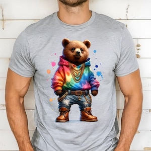 Teddybär für dtf, Batik-Designs für Hemd, Hiphop-Png, für Sublimation, Hemd-Designs, Tarnung, T-Shirt-Designs, Farbspritzer-Designs