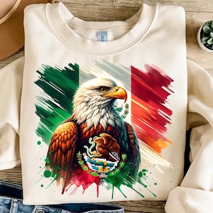 Mexican flag Eagle PNG Mexico Clipart Sublimation Tshirt Design, Patriotic Png Mexico Eagle Clip art Mexican Heritage Mexicana Chicana Png