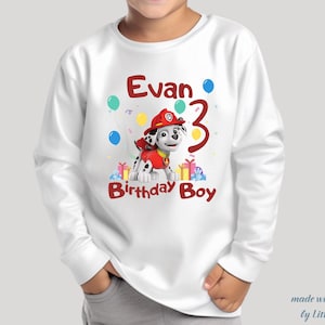 Patrol Kids Birthday Long Sleeve Patrol Birthday Shirt Party Matching Shirt Patrol Birthday Girl Shirt Puppy Birthday Patrol Personalized