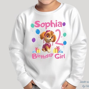 Patrol Kids Birthday Long Sleeve Patrol Birthday Shirt Party Matching Shirt Patrol Birthday Girl Shirt Puppy Birthday Patrol Personalized image 3