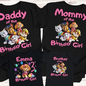 Kids Birthday Shirt Patrol Birthday Party Matching Shirt Patrol Birthday Girl Shirt Puppy Birthday Boy Patrol Personalized Birthday Tee