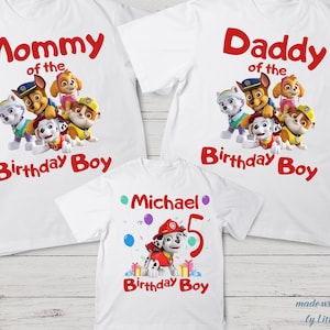 Patrol Birthday Party Matching Shirt Kids Birthday Shirt Patrol Birthday Girl Shirt Puppy Birthday Boy Patrol Personalized Birthday Tee