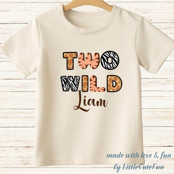 Custom Two Wild Baby Shirt Onesie Girl Clothes Baby Boy Gift Birthday Boy Shirt Kids Birthday Shirt 2 Year Old Girl Gift 2nd Birthday