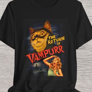 Vampire Halloween Shirt Cat Halloween Funny Shirt Spooky Cat T-shirt Vampire Unisex Halloween Cat Shirt Gothic Cat Shirt Vampire Cat Lover
