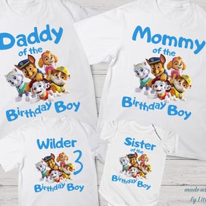 Kids Birthday Shirt Patrol Birthday Party Matching Shirt Patrol Birthday Girl Shirt Puppy Birthday Boy Patrol Personalized Birthday