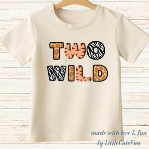 2nd Birthday Shirt Two Wild Birthday Shirt Two Wild Girl Shirt Two Wild Birthday Boy Shirt Kids Birthday Shirt Two Wild 2nd Birthday Party