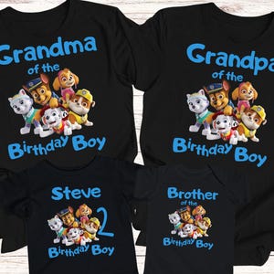 Kids Birthday Shirt Patrol Patrol Birthday Party Matching Shirt Birthday Girl Shirt Puppy Birthday Boy Patrol Personalized Birthday Tee
