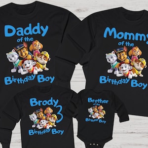 Patrol Birthday Shirt Party Matching Shirt Kids Birthday Long Sleeve Patrol Birthday Girl Shirt Puppy Birthday Patrol Custom Patrol Matching