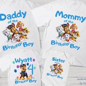 Patrol Birthday Party Matching Shirt Kids Birthday Shirt Patrol Birthday Girl Shirt Puppy Birthday Boy Patrol Personalized Birthday Tee