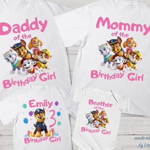 Patrol Birthday Party Matching Shirt Kids Birthday Shirt Patrol Birthday Girl Shirt Puppy Birthday Boy Patrol Personalized Birthday Tee