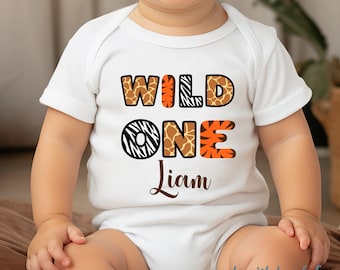 Custom Wild One Baby Shirt Onesie Girl Clothes Baby Boy Gift Birthday Boy Shirt Kids Birthday Shirt 1 Year Old Girl Gift 1st Birthday boy