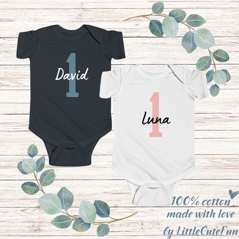 First Birthday Shirt Custom Baby Onesies Birthday Girl Shirt