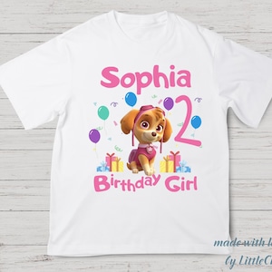Kids Birthday Shirt Patrol Birthday Party Matching Shirt Patrol Birthday Girl Shirt Puppy Birthday Boy Patrol Personalized Birthday Tee