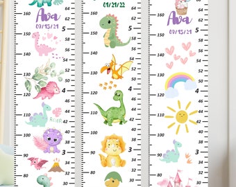 Dino Growth Chart Dinosaur Height Chart for Kids Family height chart Baby Shower Gift 1 Year Old Boy Girl Gift Nursery decor girl Baby Boy