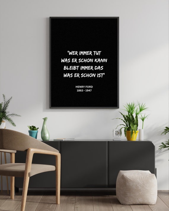 Zitate Poster Wer immer tut ...