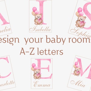 Personalized Alphabet Nursery Poster: A Customized Name Poster Featuring Adorable Letters for Your Baby&#39;s Room Décor
