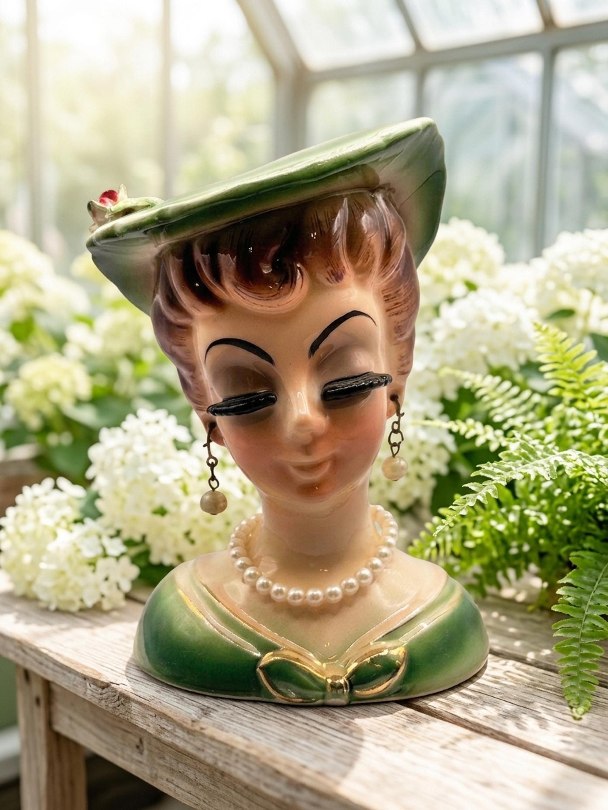 インテリア・置物　陶芸　顔 Japan Face Vase - Etsy
