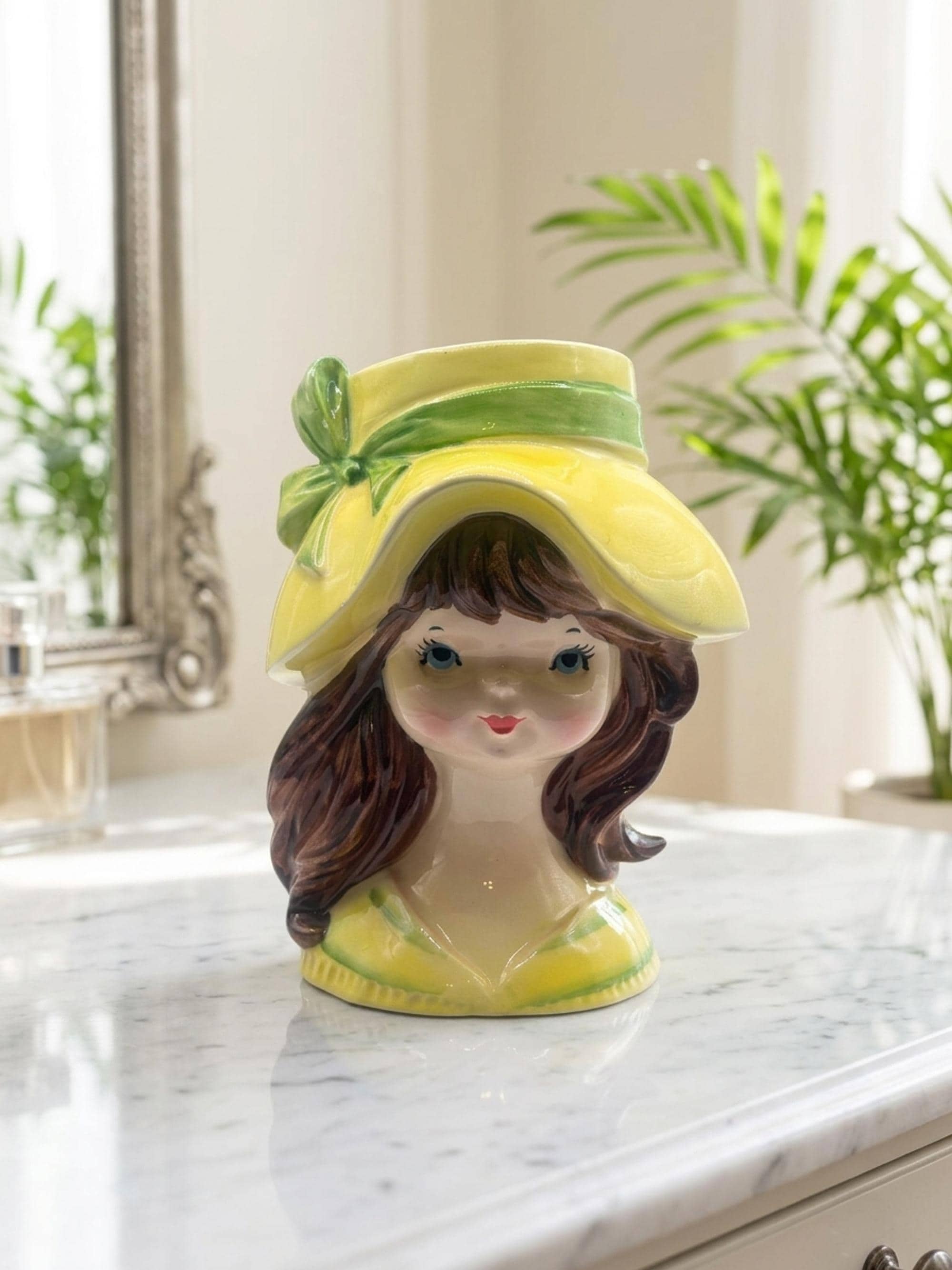 Vintage Lady Head Vase - Etsy