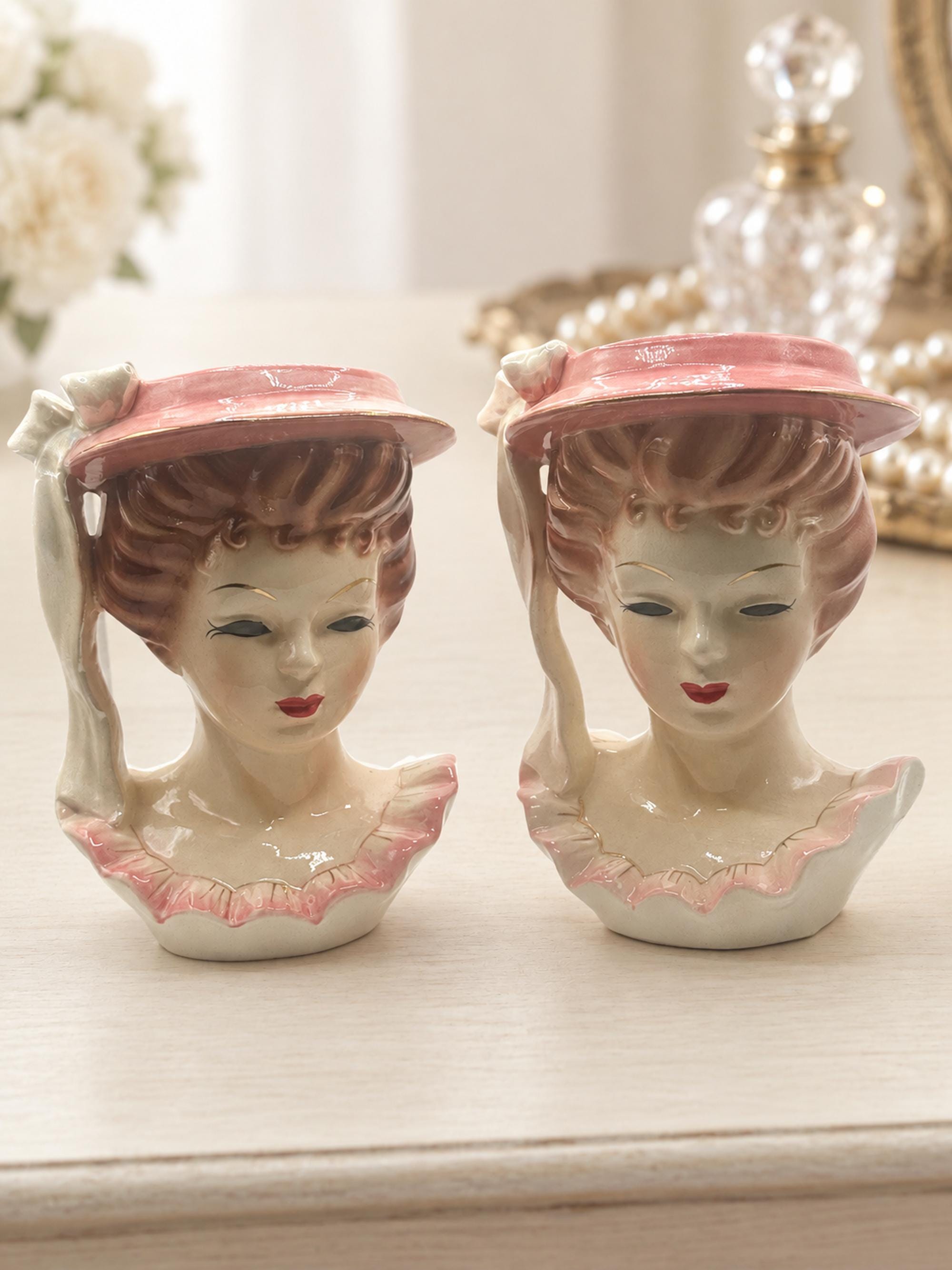 Rare Lady Head Vase Vintage - Etsy