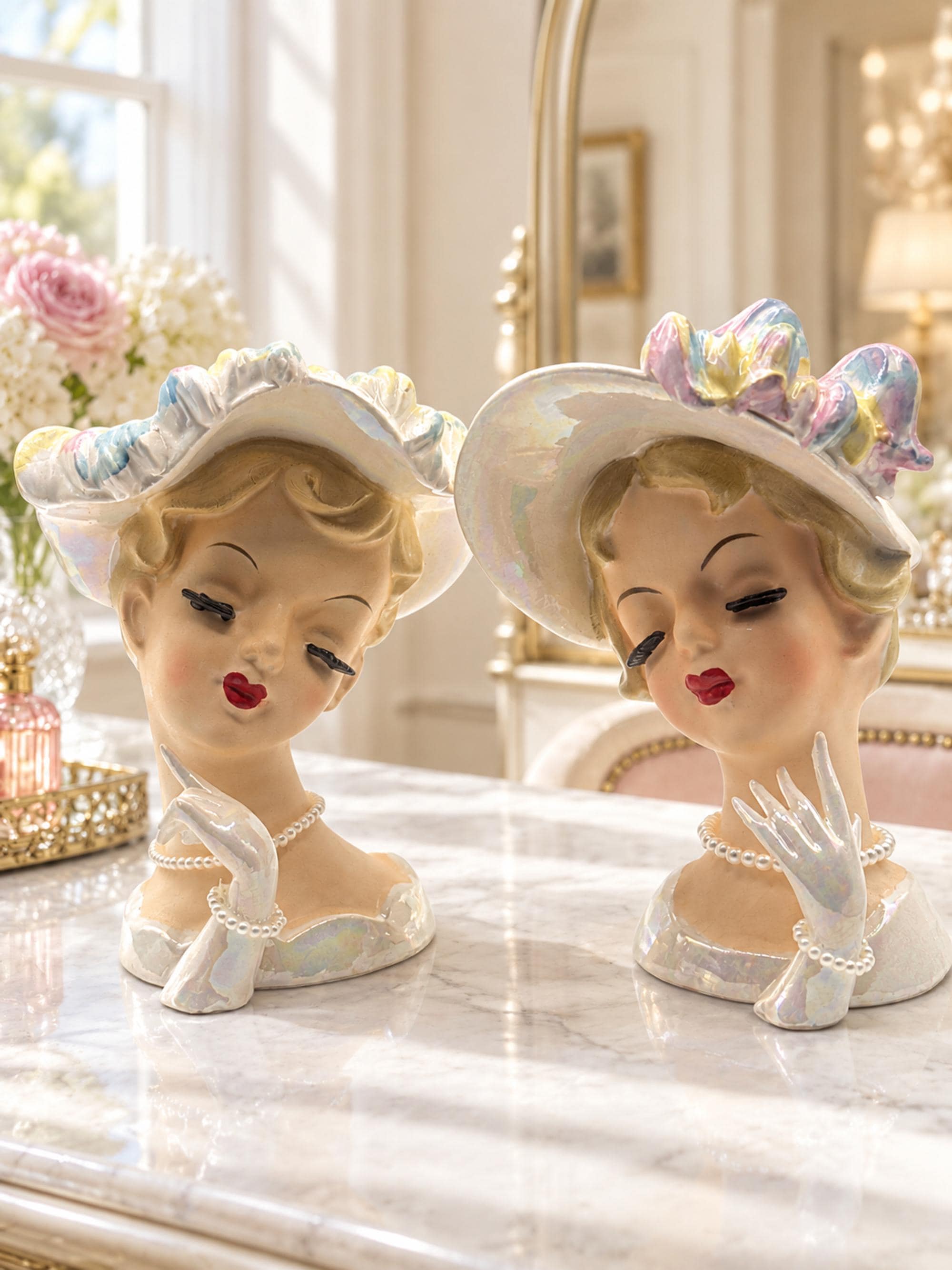 Lady Head Vase Pearls - Etsy