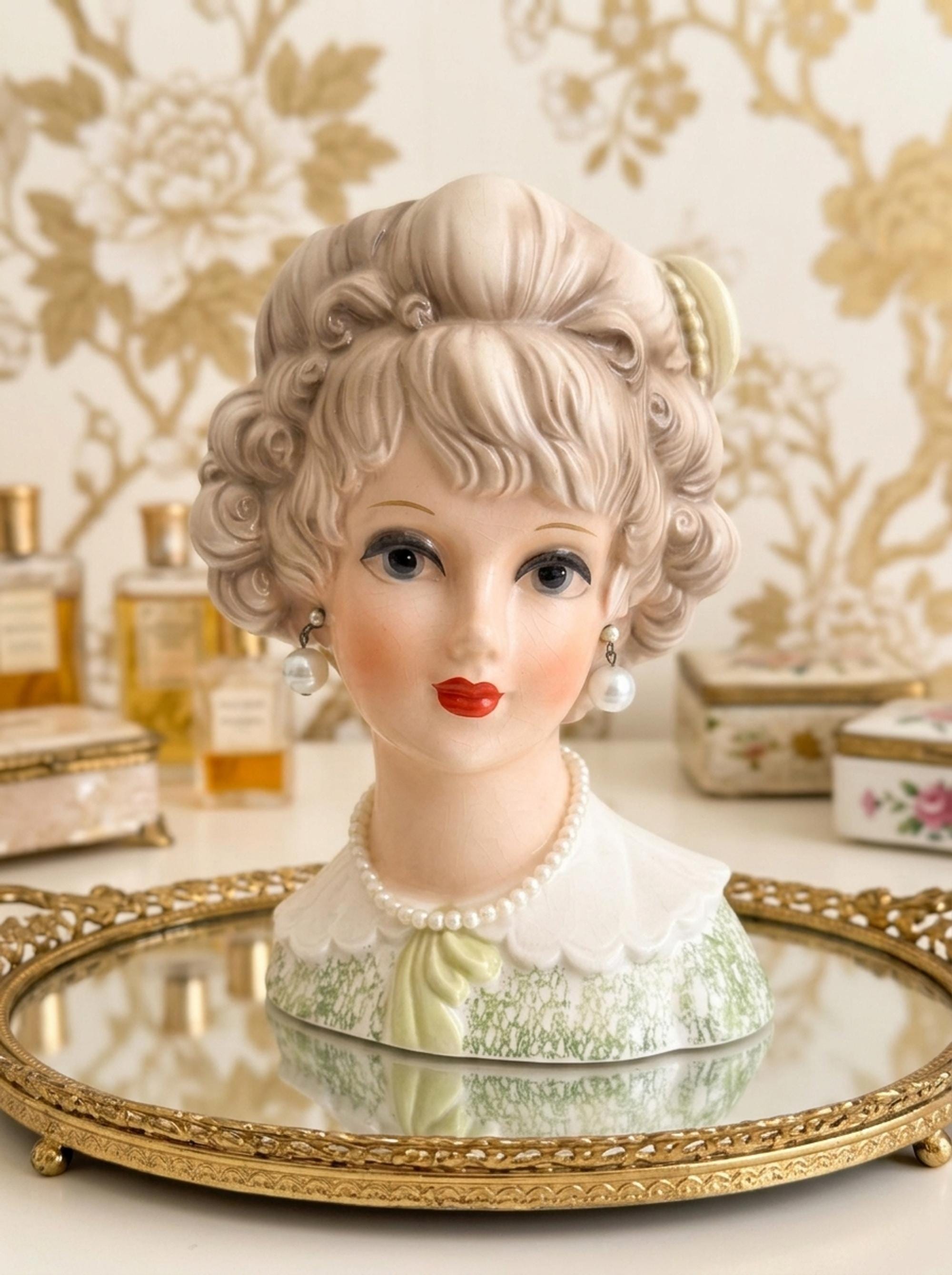 Rare Lady Head Vase Vintage - Etsy