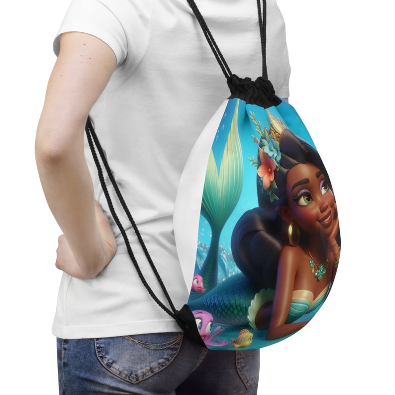 MMC Mischa Belle Aaha 3-D Drawstring Bag Unique Printed Tote for Style Elevate Your Look with Bag Fashion and Function Combined image 4