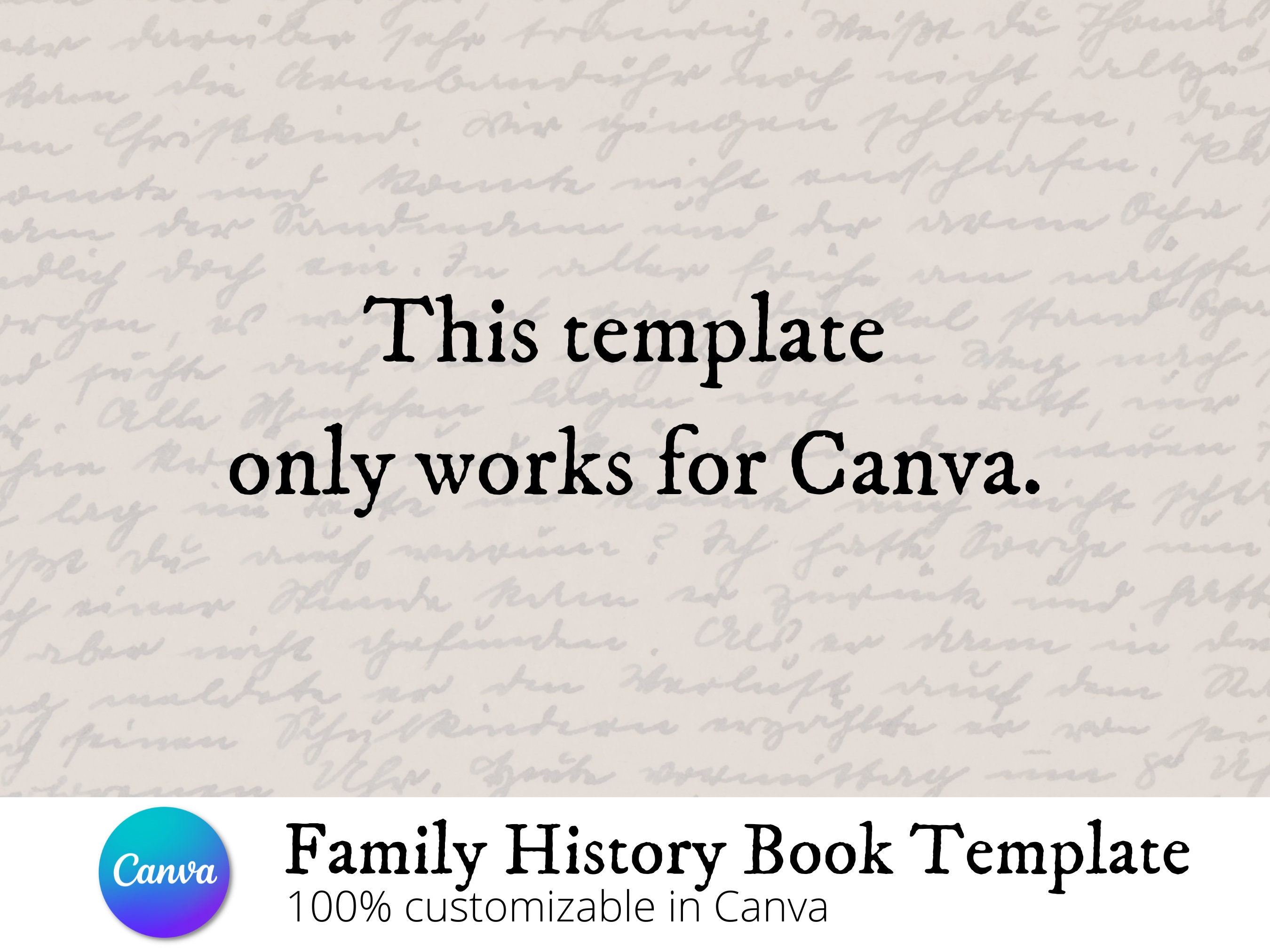 Square Family Ancestry Book Template A4 & Letter Size - Genealogy ...