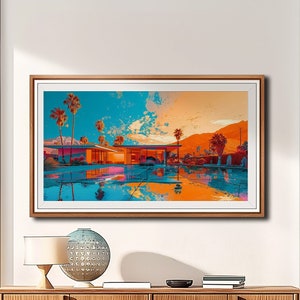 Palm Springs | Digital Wall Art | Palm Springs Poster | Printable Art | Digital Download | Palm Trees Print | Modern Art | DOWNLOAD ONLY