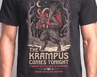Krampus Wild Hunt Solstice Reckoning Comfort Colors Winter Pagan Folklore Dark Yule Shirt
