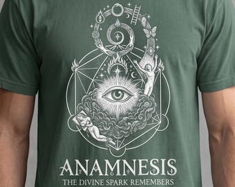 Gnostic Sacred Geometry Divine Spark Comfort Colors Shirt Esoteric Spiritual Awakening Tee Metaphysical Symbolic Art Top