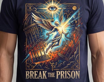 Break The Prison Gnostic Liberation Radiant Angel Comfort Colors Tee