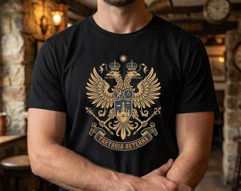 Tartaria Aeterna Shirt Double Headed Eagle Tee Comfort Colors Medieval Emblem Top Vintage Empire Crest Graphic T Shirt